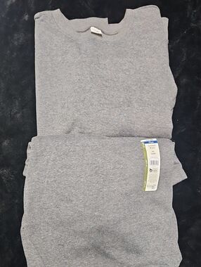 Gray Crewneck Sweat Suit Lightweight Comfort
